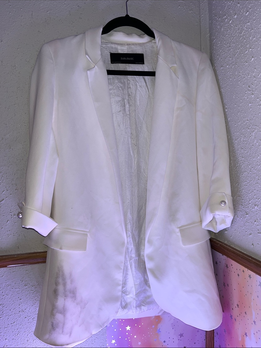 Zara White Women's Blazer Jacket